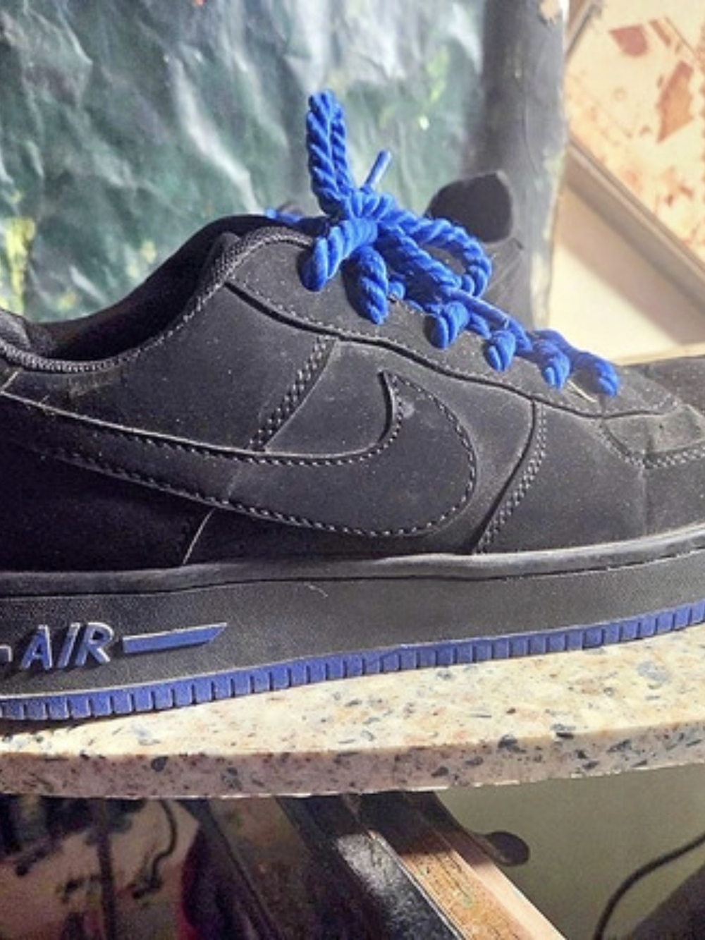 Nike Air Force 1 Low '07 SE 'Black University Blue' Sneakers